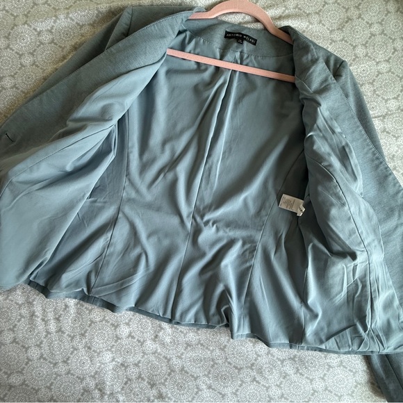 Antonio Melani Slate Blue One-Button Blazer Jacket Size 10 - Picture 6 of 11